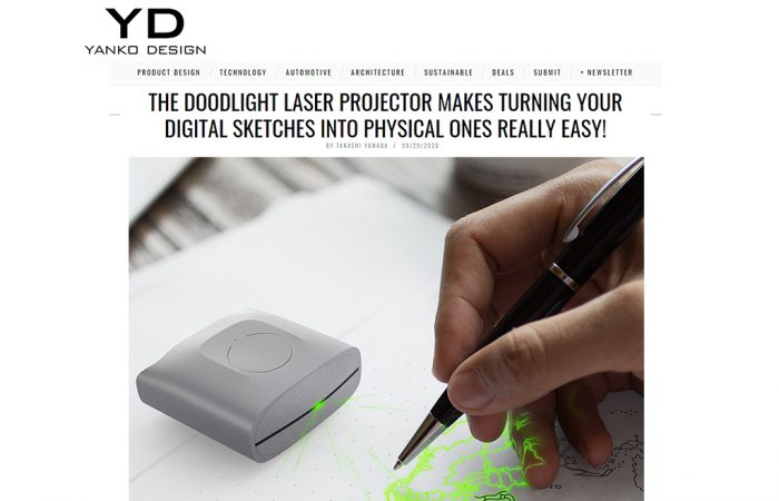 THE DOODLIGHT LASER PROJECTOR MAKES TURNING YOUR DIGITAL SKETCHES INTO PHYSICAL ONES REALLY EASY!